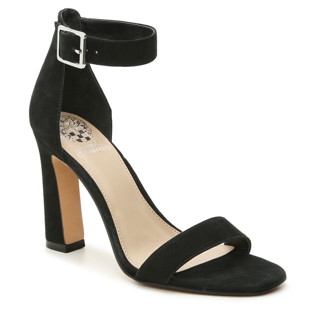 Vince Camuto Acelyn Sandal in Black Kidsuede size 8.5 M